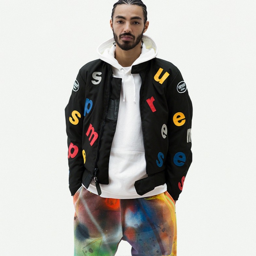 Supreme vanson leather letters jacket ss20 - Picture 2 of 3